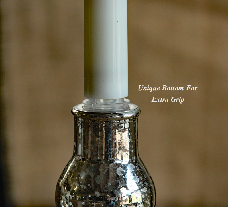 Battery Operated Taper Candle 2 Pack 9 Inch Warm White Flame Timer