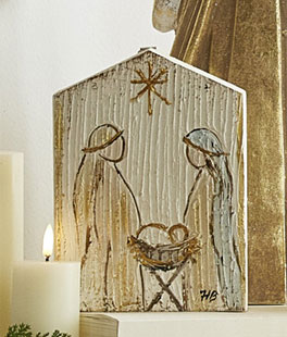 Holy Family Textured Block - 7.75 Inch