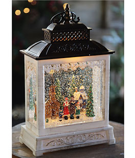 11 Inch Lighted Spinning Water Lanterns - Town Carolers - Optional Music Setting