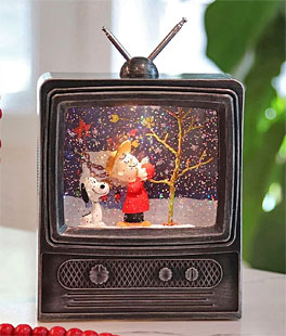 Snoopy and Charlie Brown's Christmas Tree TV Lighted Water Lantern - Musical - New 2023