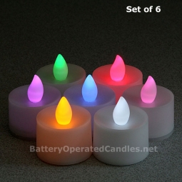 6 Pack Color Changing LED Tea Light
