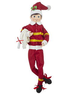 Fireman Posable Elf - 16 Inch NEW 2022