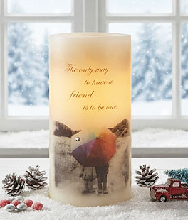 6 Inch Candle Impressions Friends Sentiments Flameless Candle with Bag 