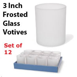 frosted glass candle holder