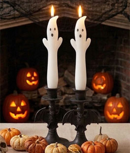 Ghost 9.5" Taper Candles - Set of 2 - NEW 2026