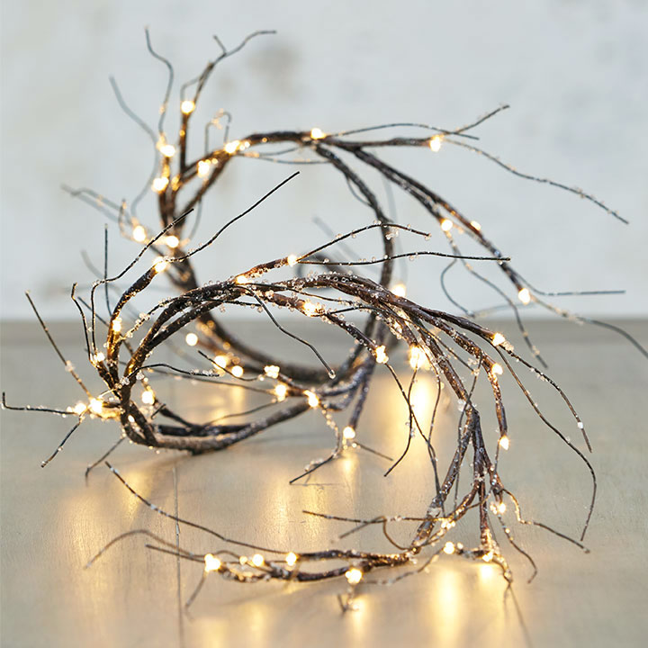 LED Lights Twigs 60/90cm Micro Wire String Fairy Lights with Battery Willow Twigs 