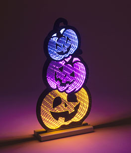 Halloween Lighted Infinity Stacked Pumpkins- 15.75" With USB Cord Included - New 2025