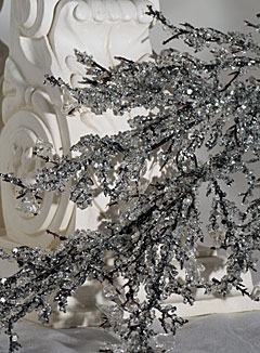36 Inch Crystal Spray with Ice and Mirror Pieces