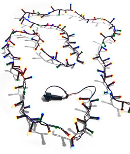 Remote 16.5' Connectable Mini Ball Bulb - 200 Multi Color Lights - Connect Up To 5 Strands