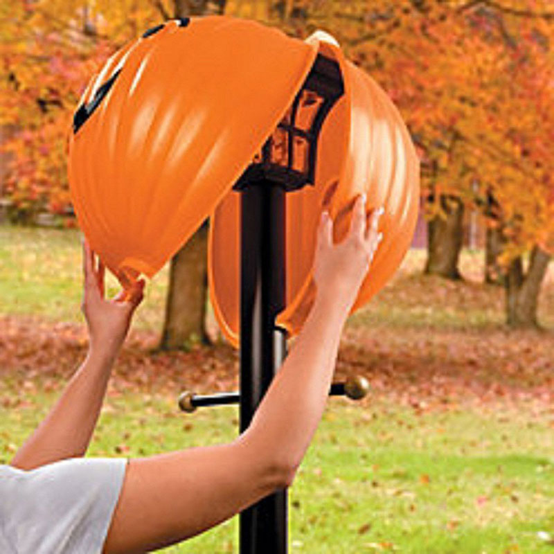 Light Pole Decorations Halloween
 Lamplighters Outdoor Lamp Post Globe Pumpkin