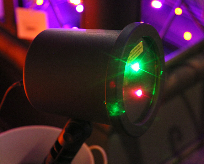 Christmas Laser Light Show with Green and Red Lights Photo Cell