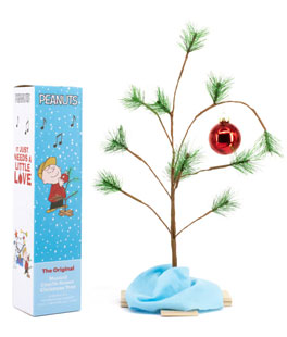 Musical Charlie Brown Christmas Tree with ornament and Linus Blanket - NEW 2025