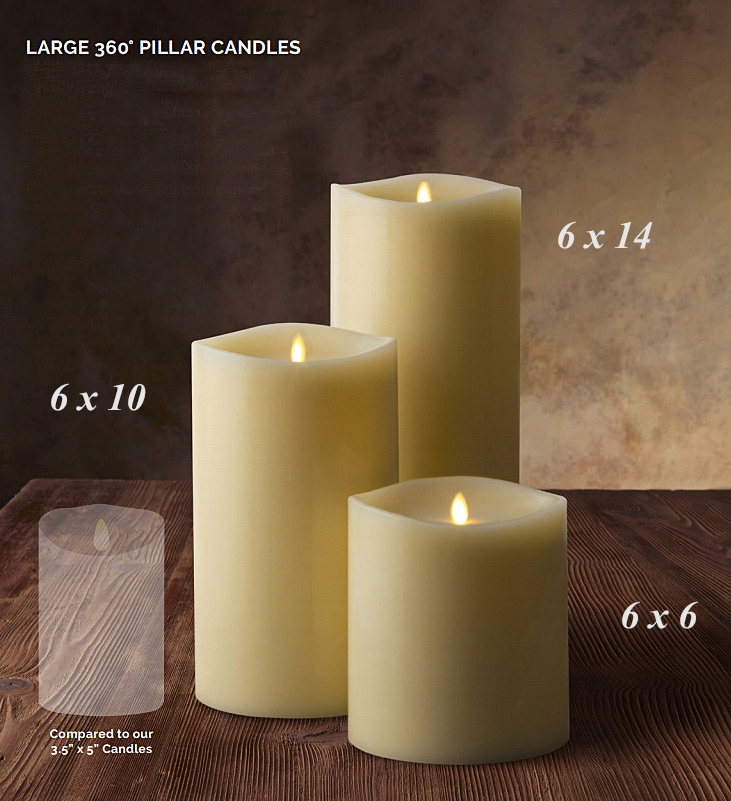 luminara candles flameless with remote 10 Key Timer Flickering Tear Wave Shaped 