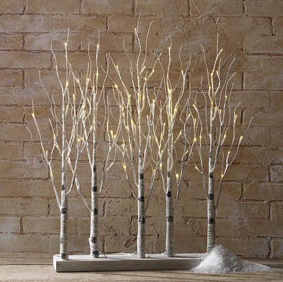 39 Inch Lighted Birch Branches - 3 Branches - 96 LED's