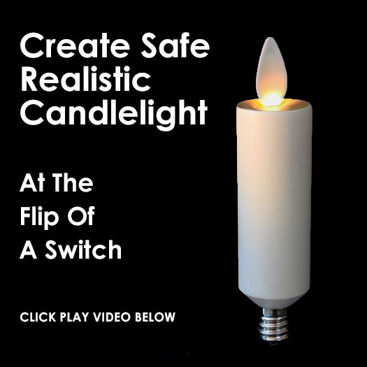 Moving Flame Chandelier Bulb For Candelabra Base Or E26 Sockets