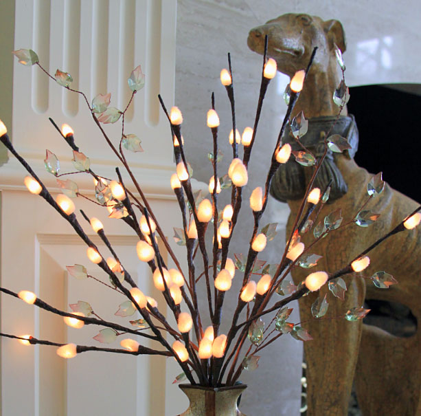 Lighted Natural Willow Branch - 3 Ft  80 LED's