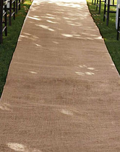 Burlap Wedding Aisle Runner 36 inch x 100 feet Rustic - Natural