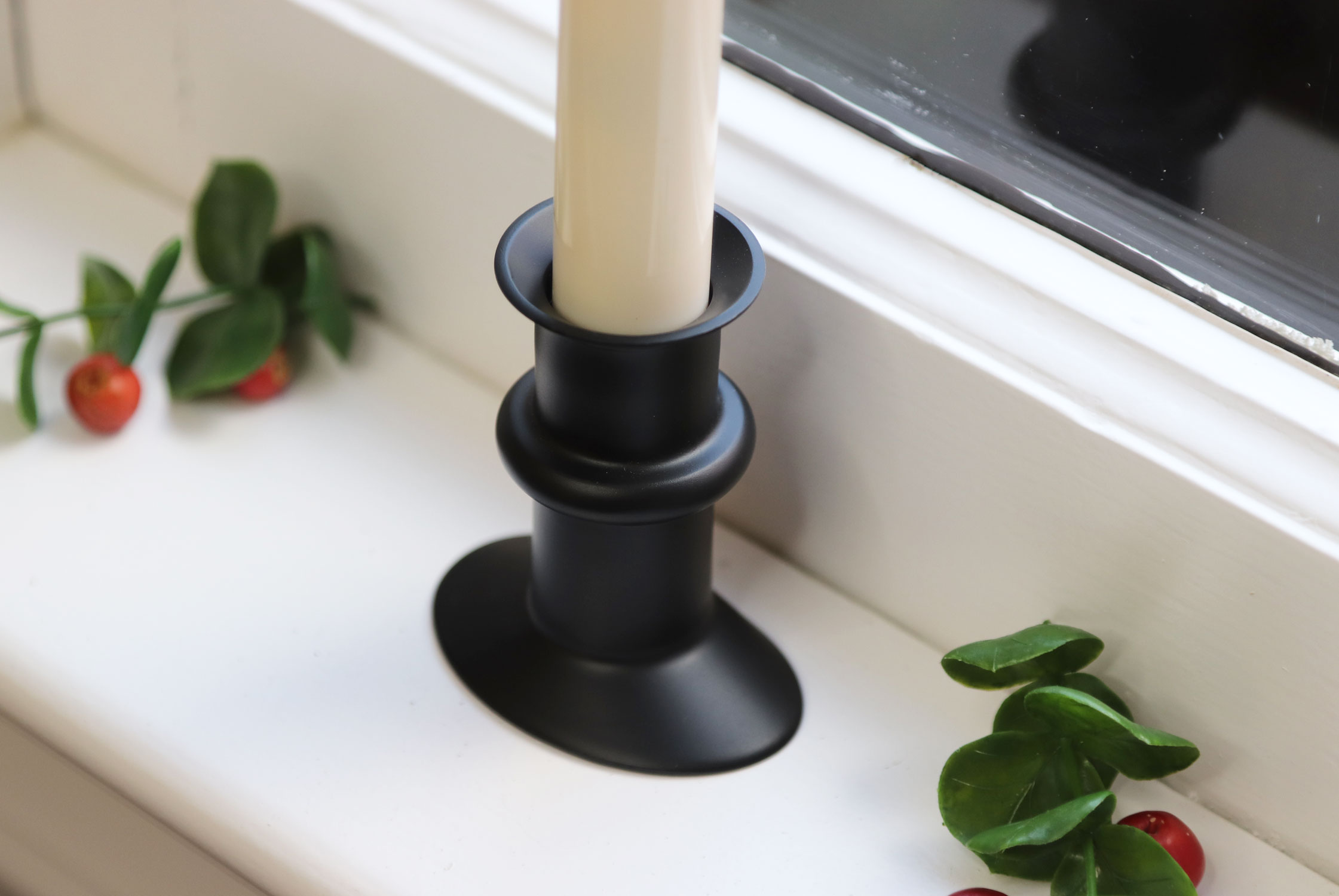 Adjustable Window Candles Onyx Set of 2 Slim Fit Base Remote Control