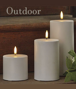 Uyuni Outdoor 3 Inch x 5 Inch White Pillar Candle - Remote Ready