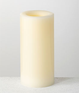 Outdoor All Weather Wax Pillar Candle 3 x 6 Inch - 5 Hour DUSK ON Timer