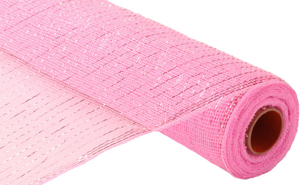 2.5 Poly Mesh Ribbon: Metallic Pink [RS200422] 