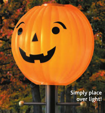 lamplighters outdoor lamp post globe pumpkin mesh net lights