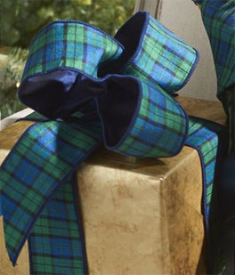 Black Watch Plaid Ribbon 2.5" x 10 Yards - New 2025