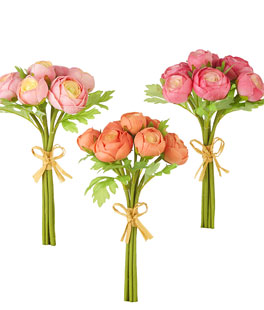 Real Touch Ranunculus Bundle - Set of 3 Assorted