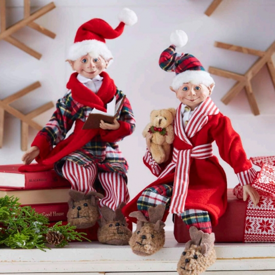 Santa mrs claus and elf pajamas clearance