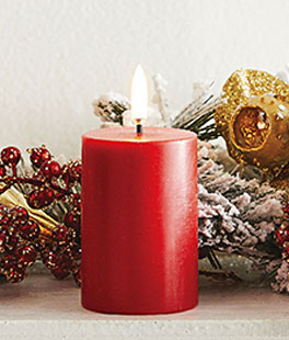 Uyuni 2 Inch x 4 Inch Red Votive Candle - Remote Ready