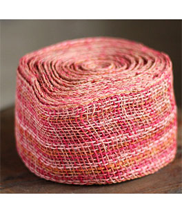 KINJOEK 1 inch Wide 54 Yards Burlap Ribbon, Natural Jute Fabric Ribbon Crafts RI