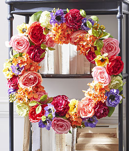 Mixed Floral Wreath - 24 Inch From RAZ