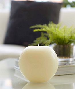 Round Moving Flame Candle Simplux 6 x 6 - Multi Timer - Remote Ready