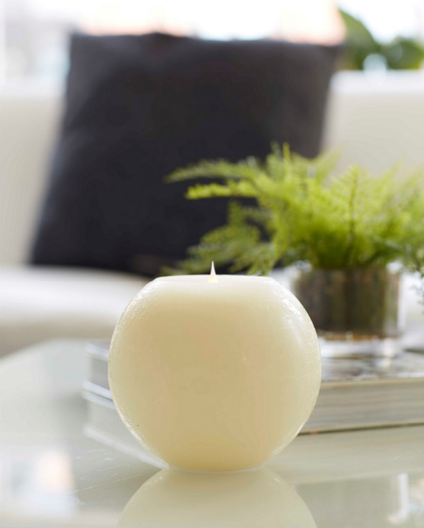 Round Moving Flame Candle Simplux 6 x 6 - Multi Timer - Remote Ready