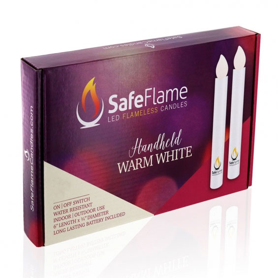 Safe Flame Warm White LED Vigil Candle Batteries Included