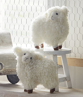 Sherpa Lamb Set of 2 Assorted - 8 Inch - NEW 2023