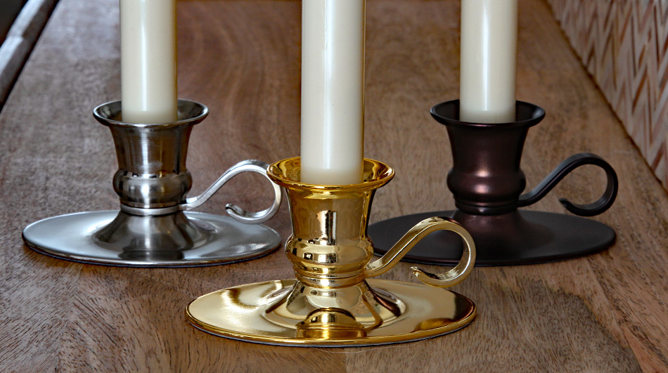 Traditional Flameless Window Candle Bright Dual Sided Bulb Brass