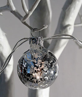 Silver Mercury Glass String Lights Battery Operated - 10 Lights