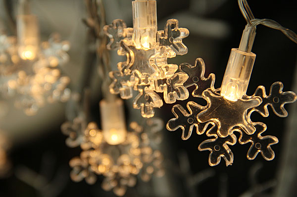 Battery Operated Led Snowflake String Lights 6 5 Feet