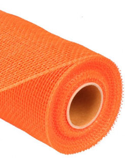 Deco Poly Mesh - Solid Orange 21 Inch Roll