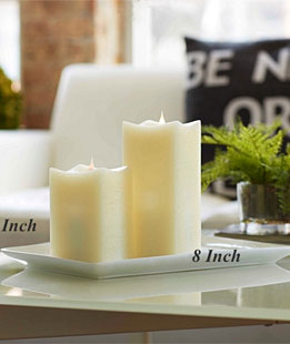 Square Moving Flame Candle Simplux 3.5 x 5 Multi Timer - Remote Ready