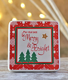 Set of 4 Tablet Holiday Signs Assorted Ceramic - 3 Inch