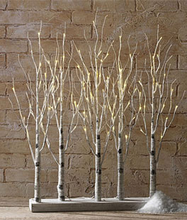 Pre Lit Led Trees Indoor Or Outdoor Use Raz Lighted Birch Grove 30 Inch 88 Warm White Led S Steady And Le Functions