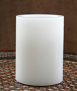 White Unscented 3x4 Battery Operated Candle - Dual Timer