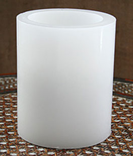White Unscented 4x5 Battery Operated Candle - Dual Timer