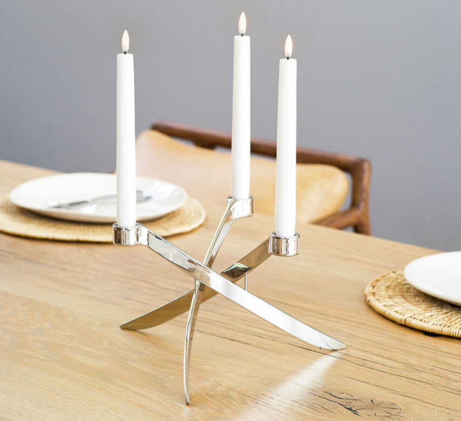 Uyuni 11 Inch Ivory Taper Candle Set of 2 Remote Ready