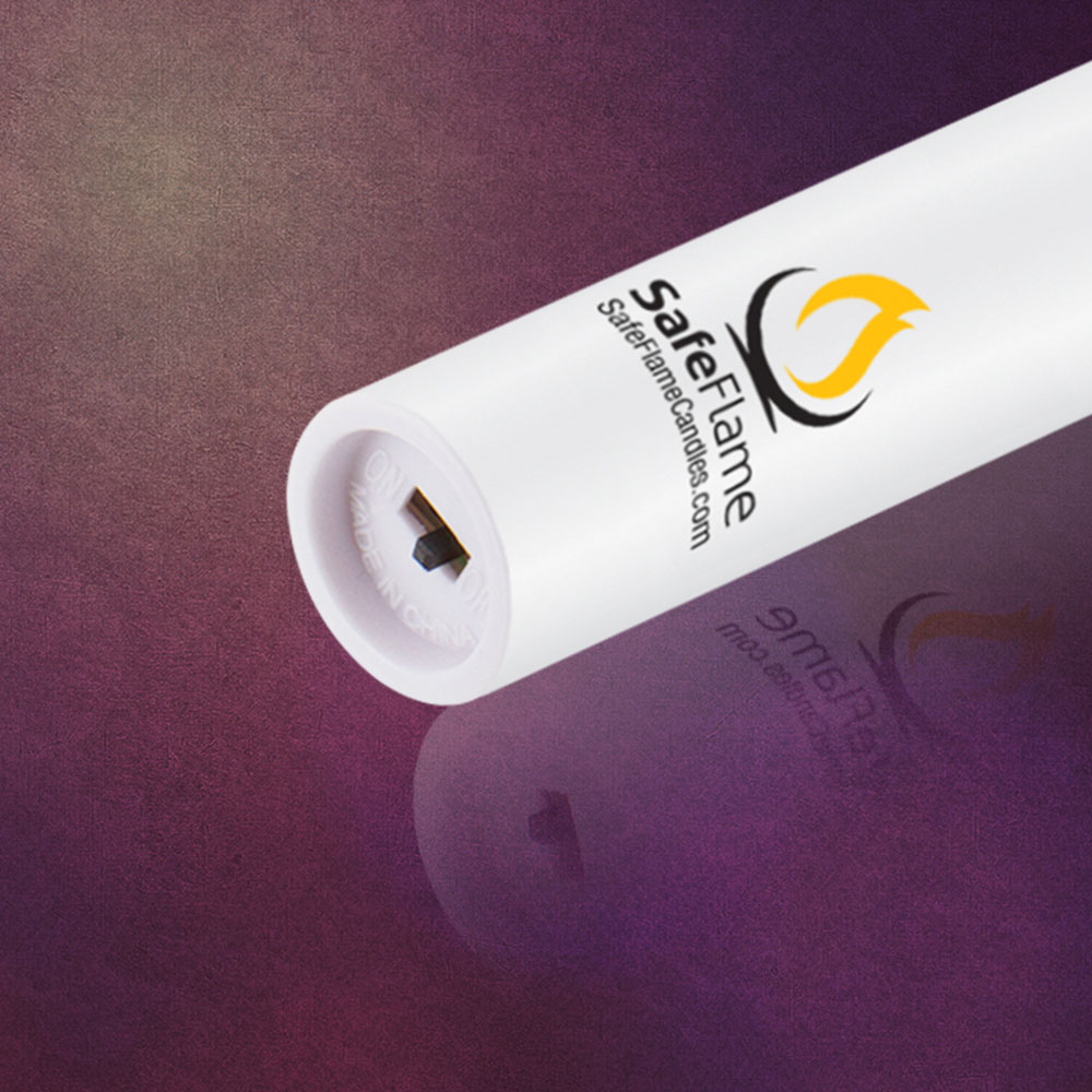 Safe Flame Warm White LED Vigil Candle Batteries Included