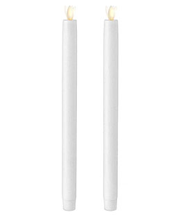 2*Flameless Flickering Moving Flame Led Taper Candles For Xmas Home Wedding Gift 