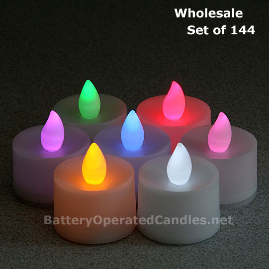 Pack Of 24 Color Changing Tea Lights Battery Operated Candles Flashing 7 Colors 
