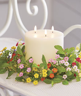 Wildflower Wreath 16 Inch Candle Ring